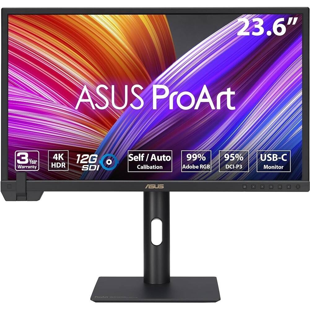 23.6" ASUS ProArt 3 Year Warranty 4K 12G HDR O SDI Self / Auto / 99% Calibration Adobe RGB 95% DCI-P3 USB-C Monitor