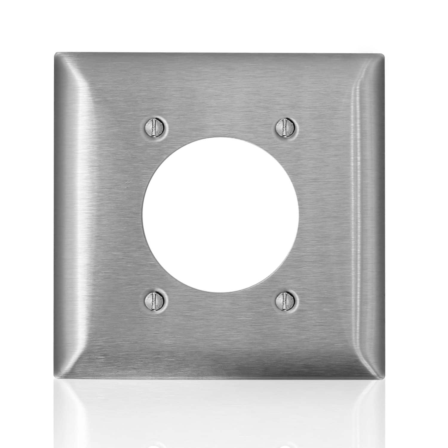 Leviton - C-Series Stainless Steel 2 gang Metal Single Outlet Wall Plate 1 pk - Silver price history on PriceWatchPro
