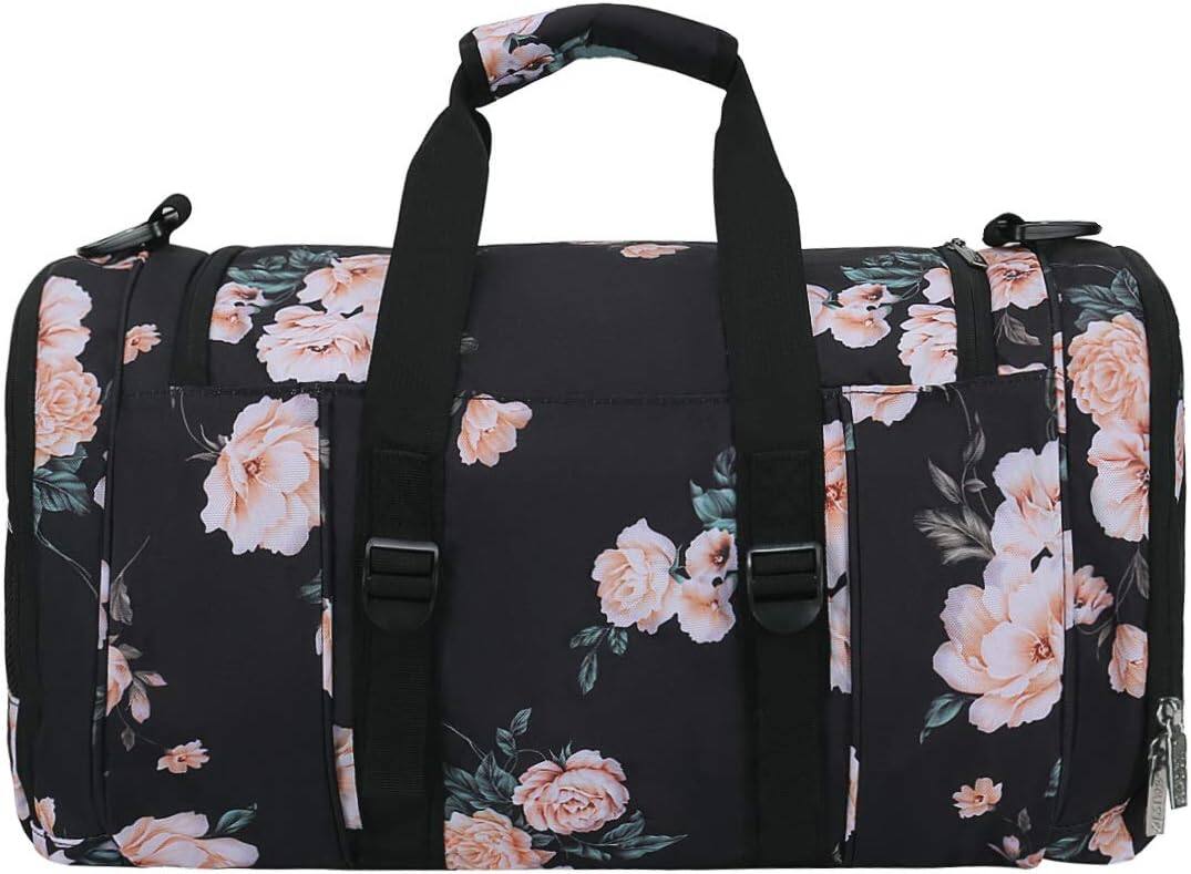mosiso Peony Sports Duffel Bag for Women & Men, Gym Bag with Shoe ...