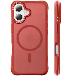 Ornarto - Magnetic for iPhone 17 Case 6.3", Compatible with MagSafe | Slim Translucent Matte Cover - Red