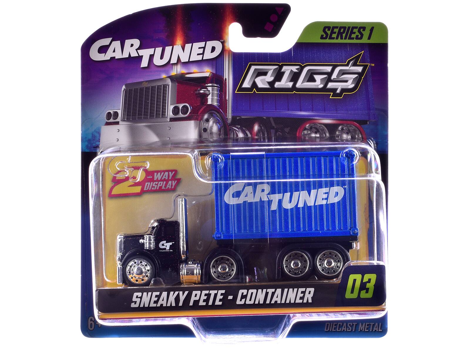 SERIES 1 CAR TUNED RIGS WAY DISPLAY CAR TUNED CT 6 PETE PETE - CONTAINER 03 SNEAKY DIECAST METAL