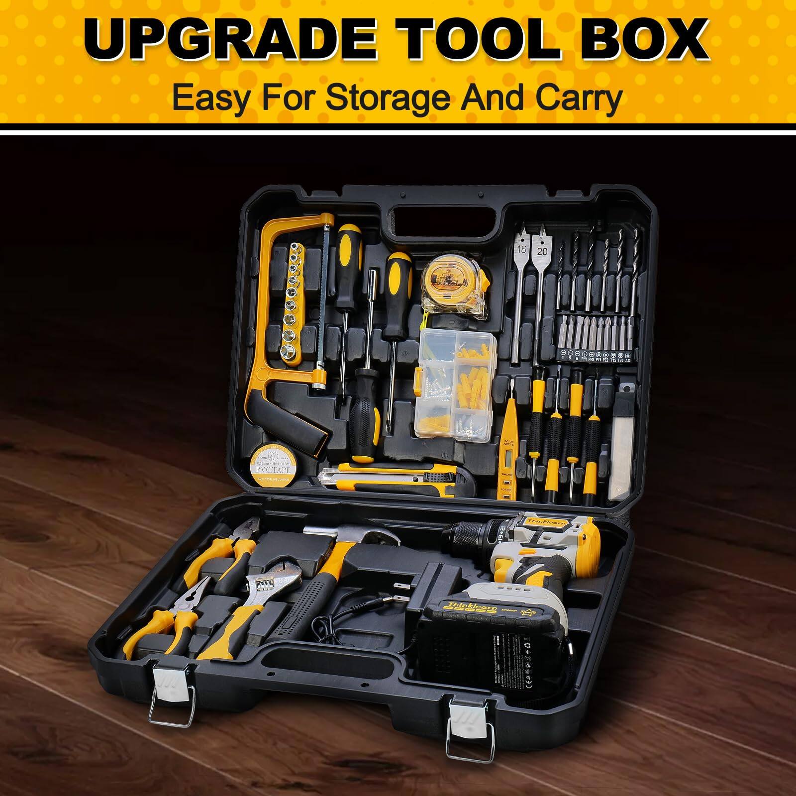 UPGRADE TOOL BOX  
Easy For Storage And Carry