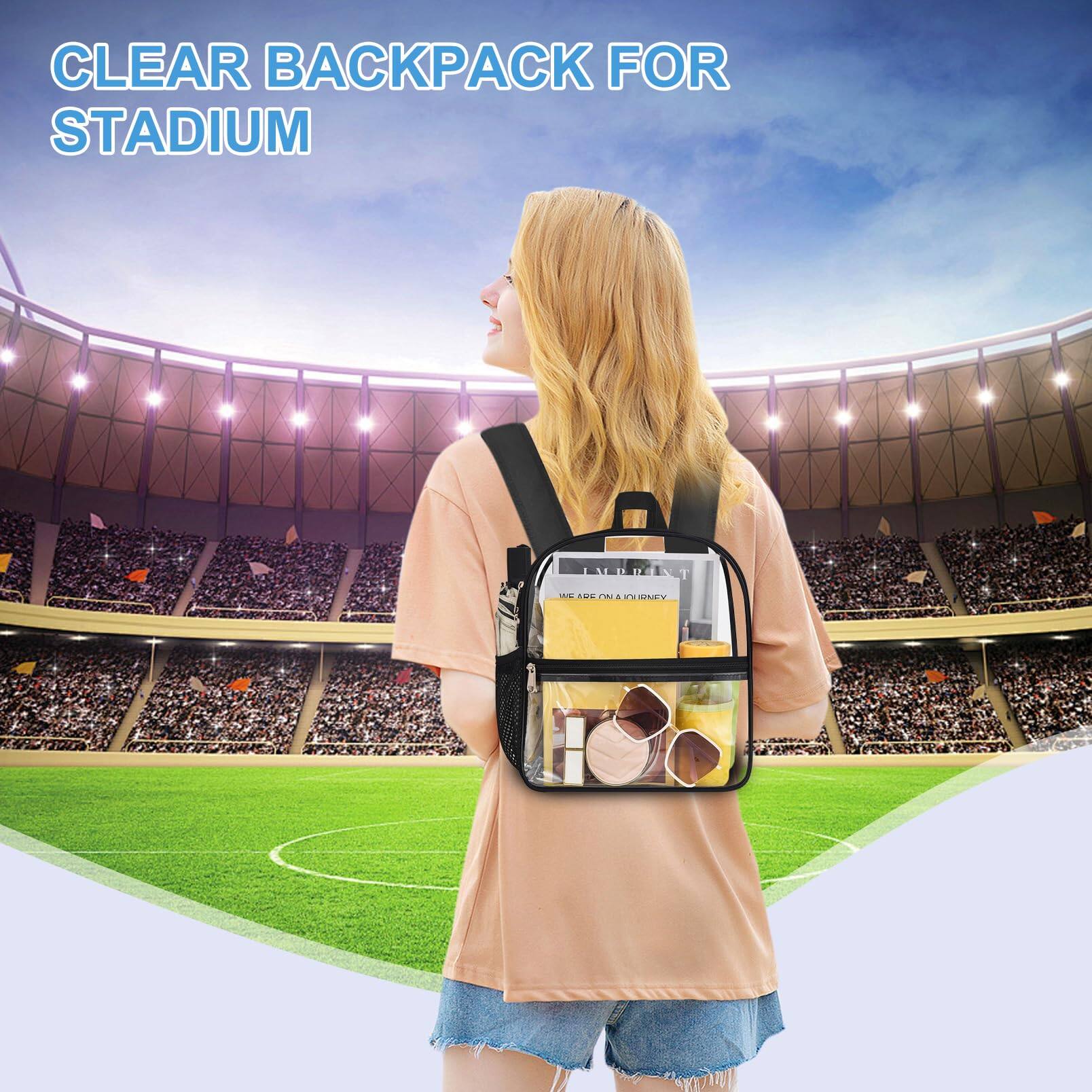 Pacoar Cade Clear Backpack For Stadium Events 12x12x6 Mini Small Bag ...