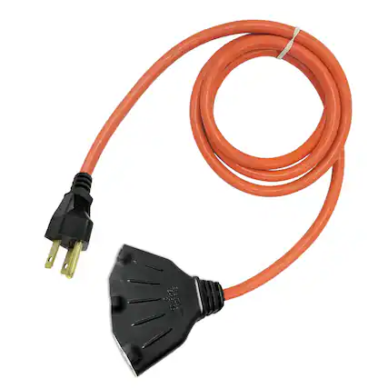 Front. ProjeX - Indoor 10 ft. L Orange Extension Cord 14/3 - Orange.