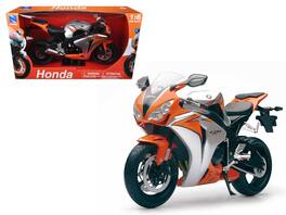 2010 Honda CBR 1000RR Motorcycle 1/6 Diecast Model by New Ray - Gray With Orange