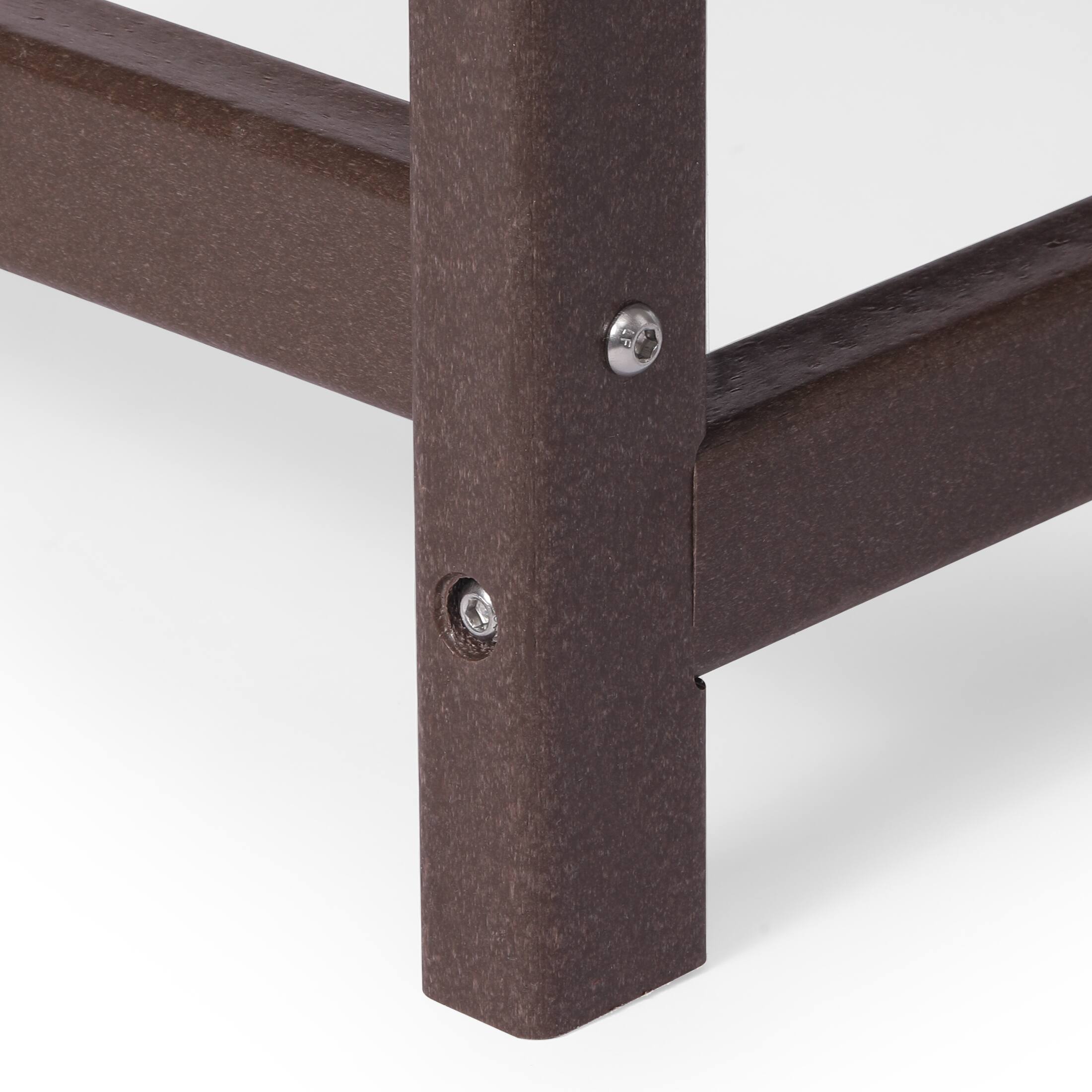 Alt View 6. WestinTrends - WestinTrends Malibu 35" length outdoor Coffee table for Adirondack chair - Dark Brown.