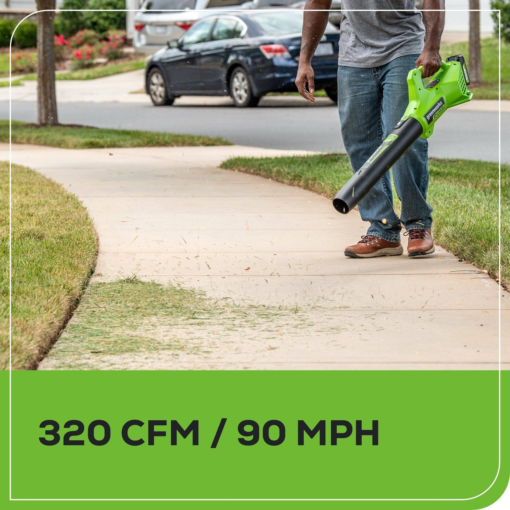 greenworks 320 CFM / 90 MPH