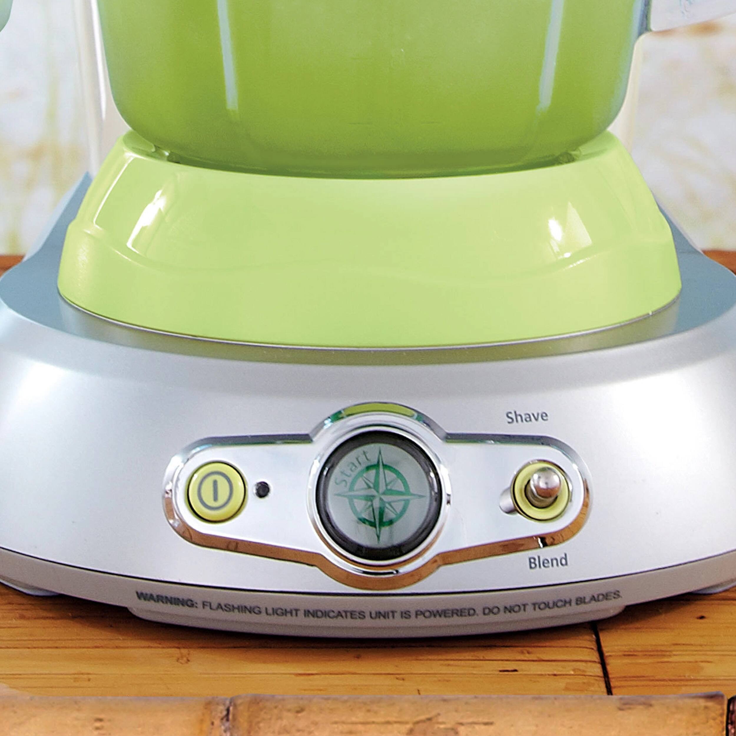 I Start Shave Blend WARNING: FLASHING LIGHT INDICATES UNIT IS POWERED. DO NOT TOUCH BLADES.