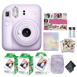 Bundle - Fujifilm - INSTAX MINI 12 Instant Film Holiday Camera - Lilac Purple