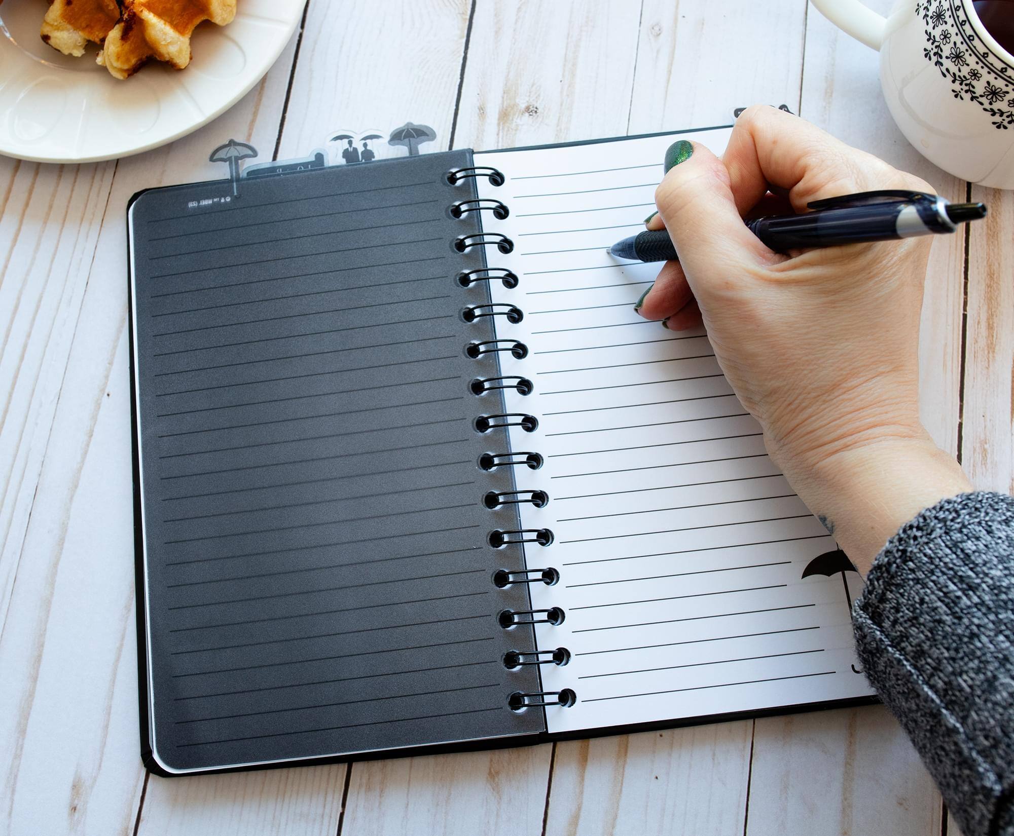 Alt View 5. Silver Buffalo - Gilmore Girls Life and Death Brigade 5-Tab Spiral Notebook With 75 Sheets - Black.