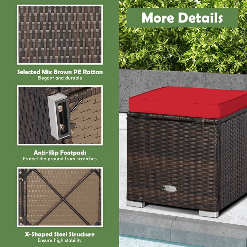 More Details

Selected Mix Brown PE Rattan
Elegant and durable

Anti-Slip Footpads
Protect the ground from scratches

X-Shaped Steel Structure
Ensure high stability