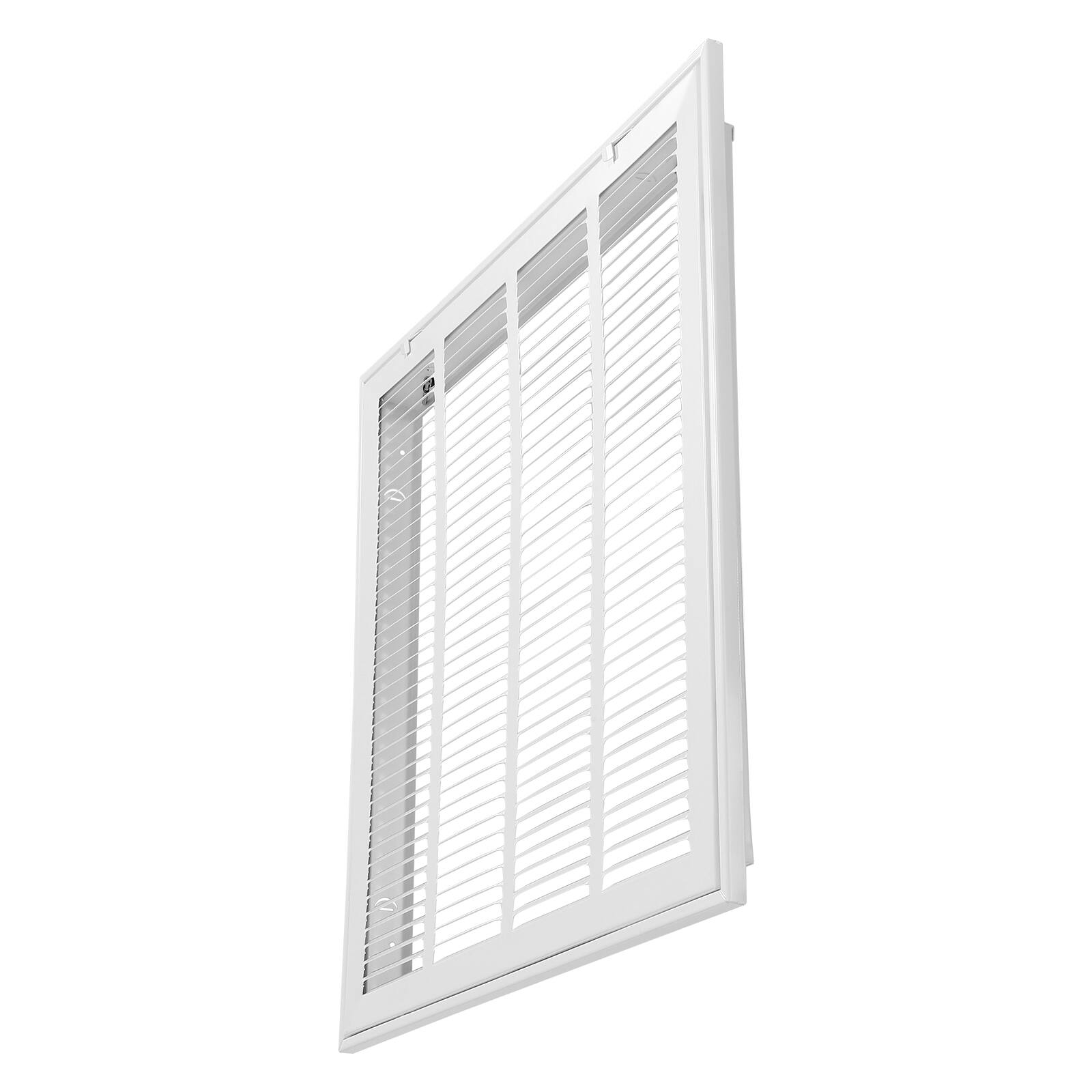 Alt View 5. VEVOR - Return Air Filter Grille, Fits W20 x H20 Inch Duct Opening, Filter Not Included, Return Air Vent Cover for Wall - White.