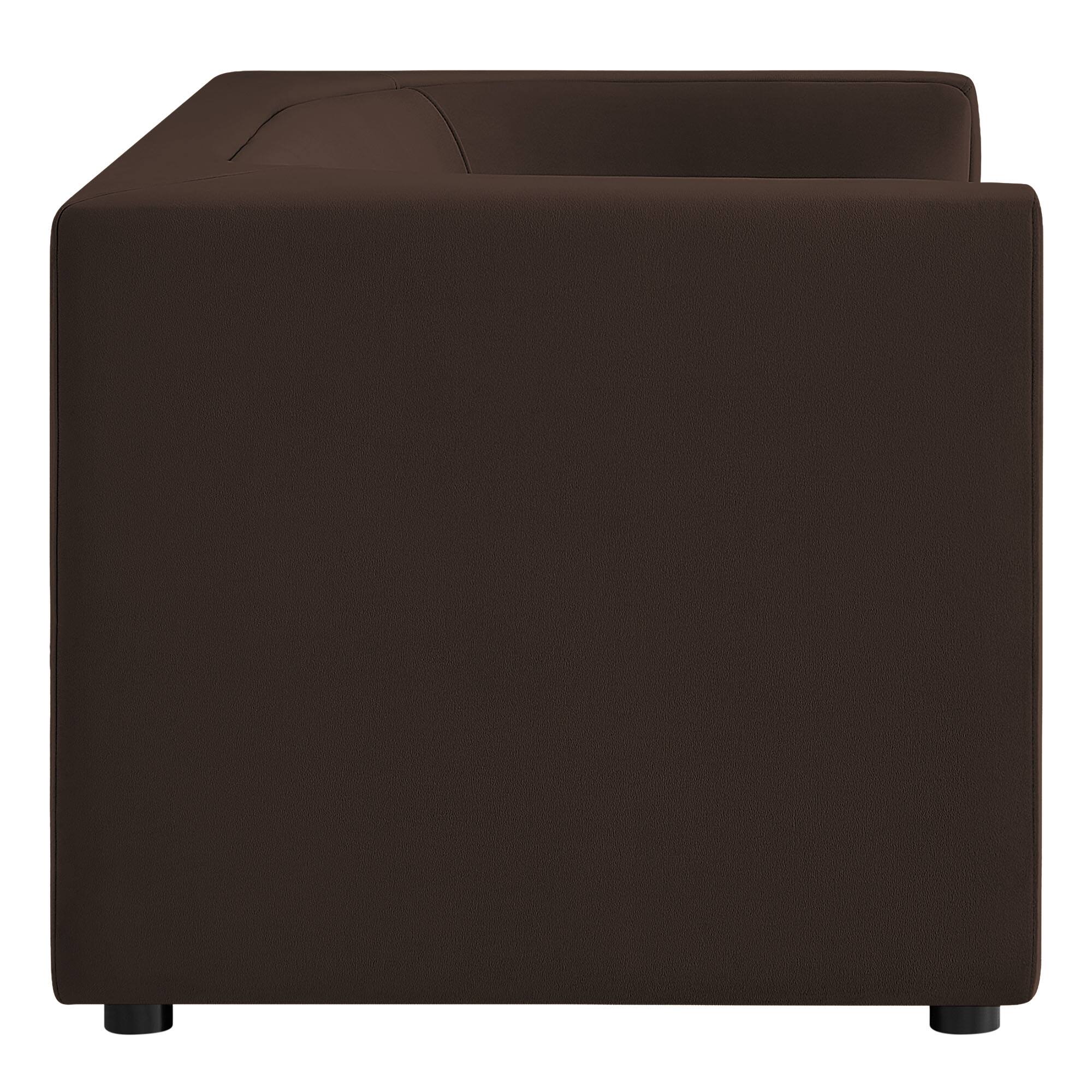Back. Modway - Hilda 67" Curved Back Performance Velvet Loveseat by Modway - Chocolate Brown.