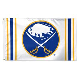 WinCraft - Buffalo Sabres 3' x 5' Vertical Stripe Deluxe Single-Sided Flag - White