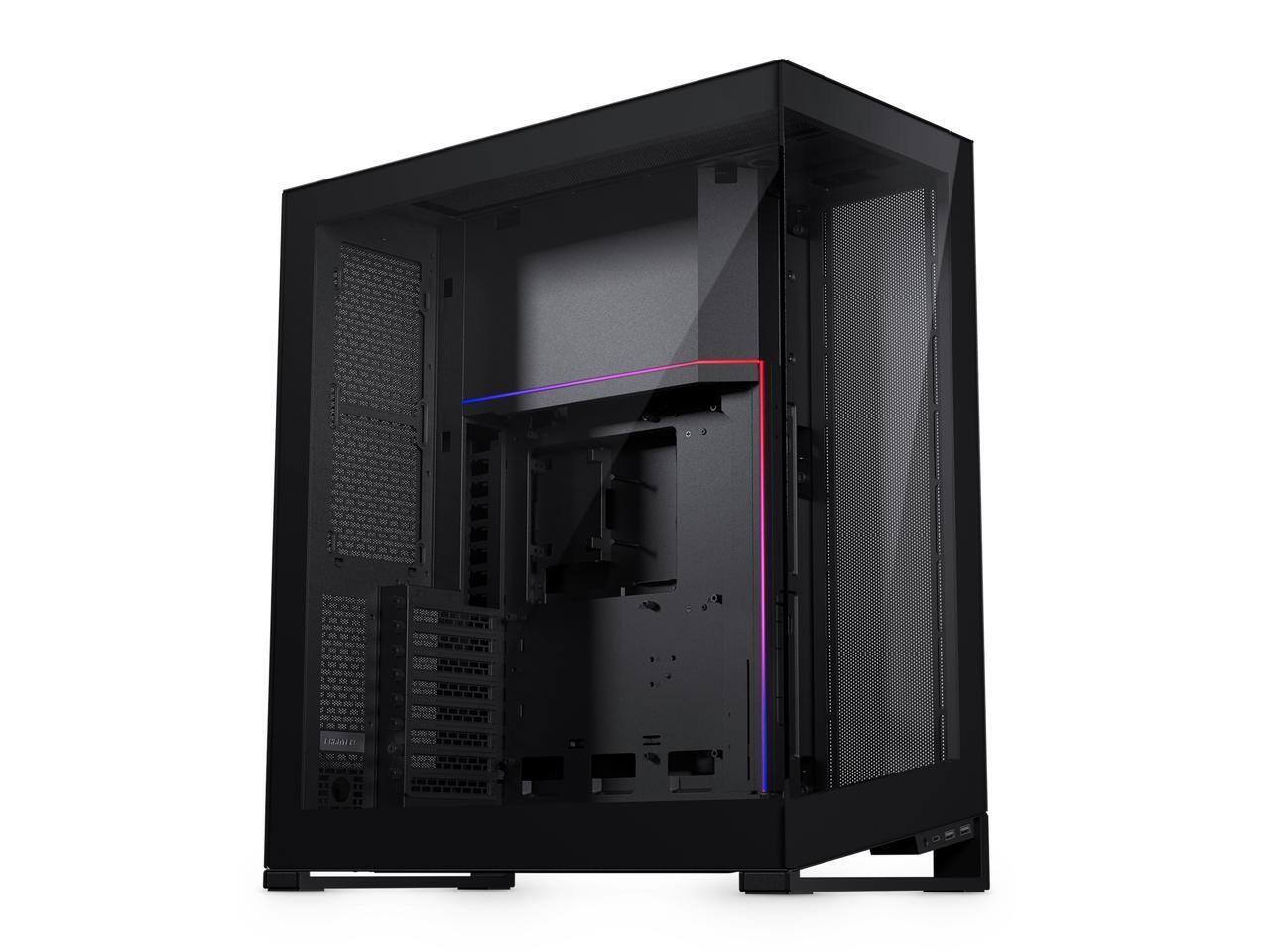 Phanteks - NV7 Full-Tower Chassis, High Airflow, RGB Lighting, Tempered Glass, 12 Fan Positions, Black - Black