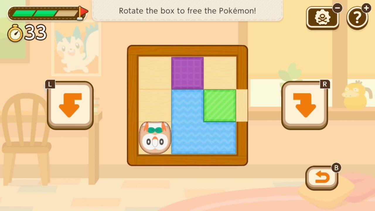 Rotate the box to free the Pokémon! - L R B S