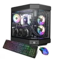 iBUYPOWER - Y60 Gaming Desktop PC - Intel Core i9 14900KF - GeForce RTX 4070Ti Super 16GB - 32GB DDR5 RAM - 2TB NVMe - Black - Front_Zoom