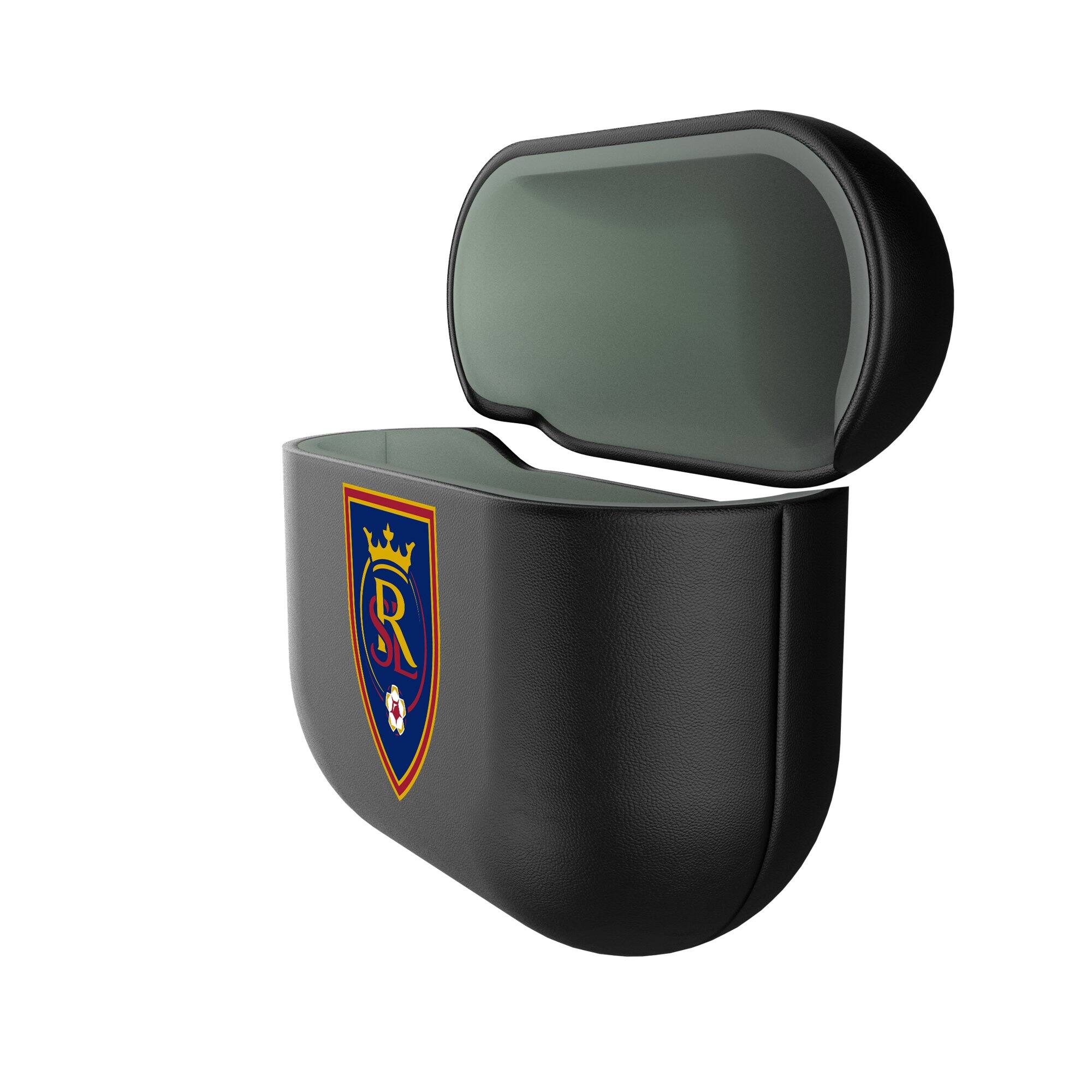 Alt View 1. Keyscaper - Real Salt Lake Real Salt Lake Insignia AirPods 4th Generation Case Cover - No Size - Black.