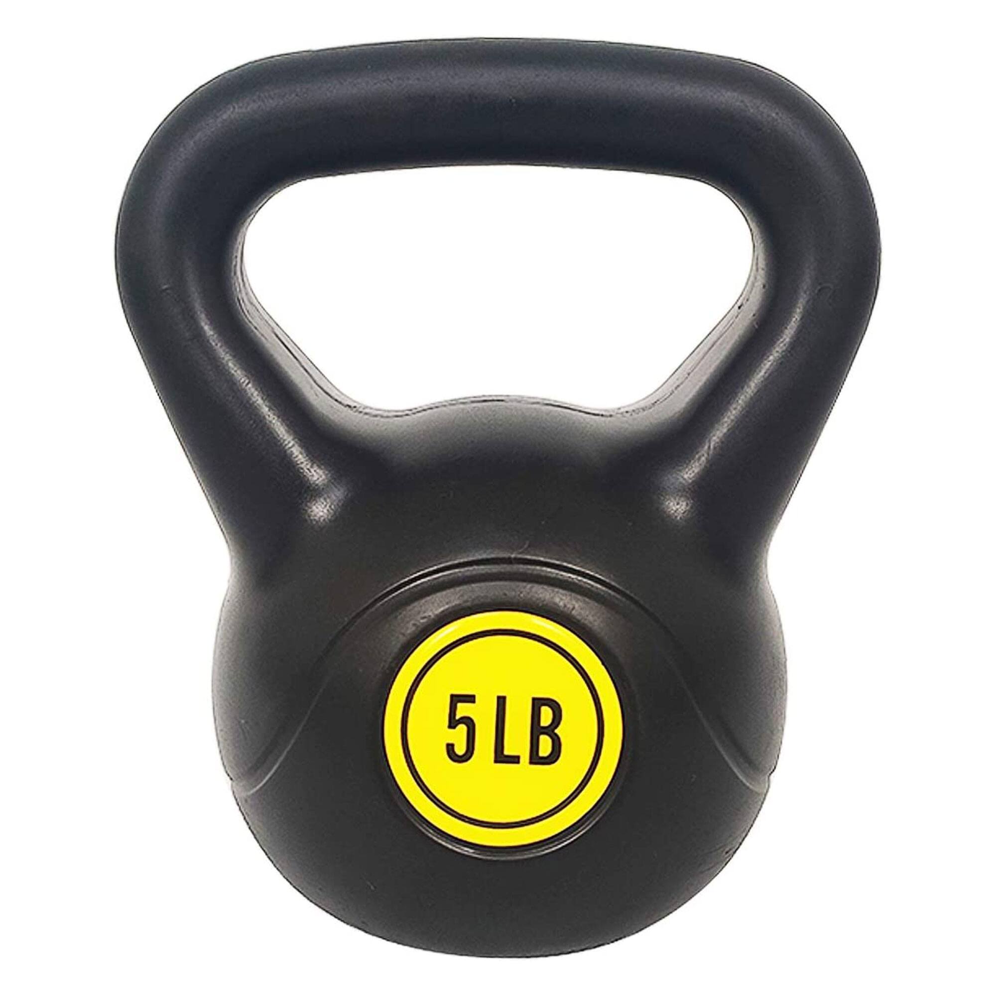 Alt View 7. BalanceFrom Fitness - BalanceFrom Fitness Home Gym Vinyl Coated Solid Cast Iron Kettlebell Weight Set - Multicolored.