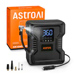 AstroAI - Portable Tire Inflator, 150PSI Air Compressor with Digital Pressure Gauge - Black