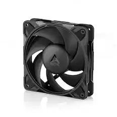 Front. Arctic - Arctic P12 Pro PST CO 20 mm PWM Fan with Y-Cable Splitter, 400-3000 RPM, Dual Ball Bearing, 4-Pin - Black - Black.