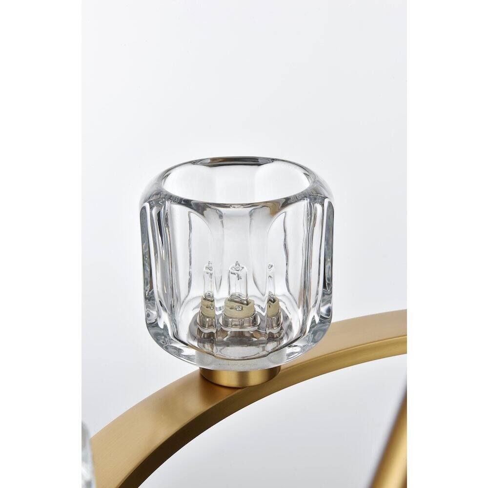 Alt View 2. Elegant Lighting - Cadence 26 Inch Chandelier In Satin Gold - Satin Gold And Clear.