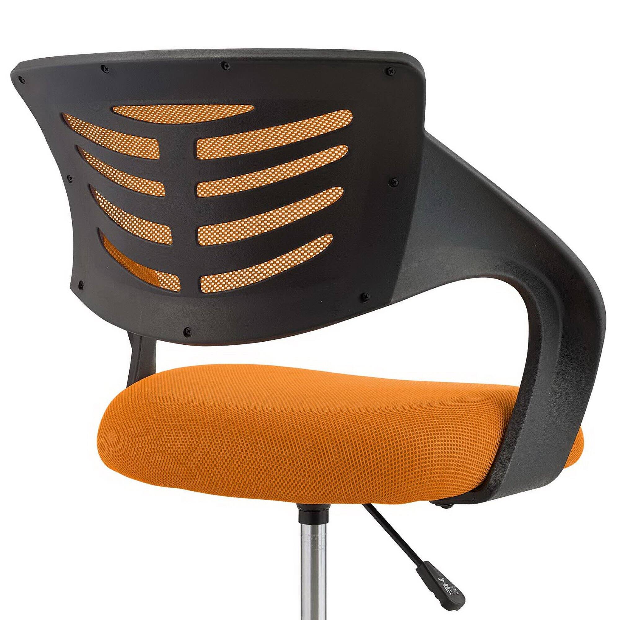 Back. Modway - Thrive Mesh Drafting Chair by Modway - Orange.