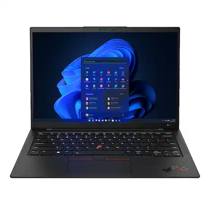 Front. Lenovo - Refurbished Lenovo Thinkpad X1 Carbon G10 14" Touch Laptop Core i7-1260P 16GB 1TB SSD W11P - Black.
