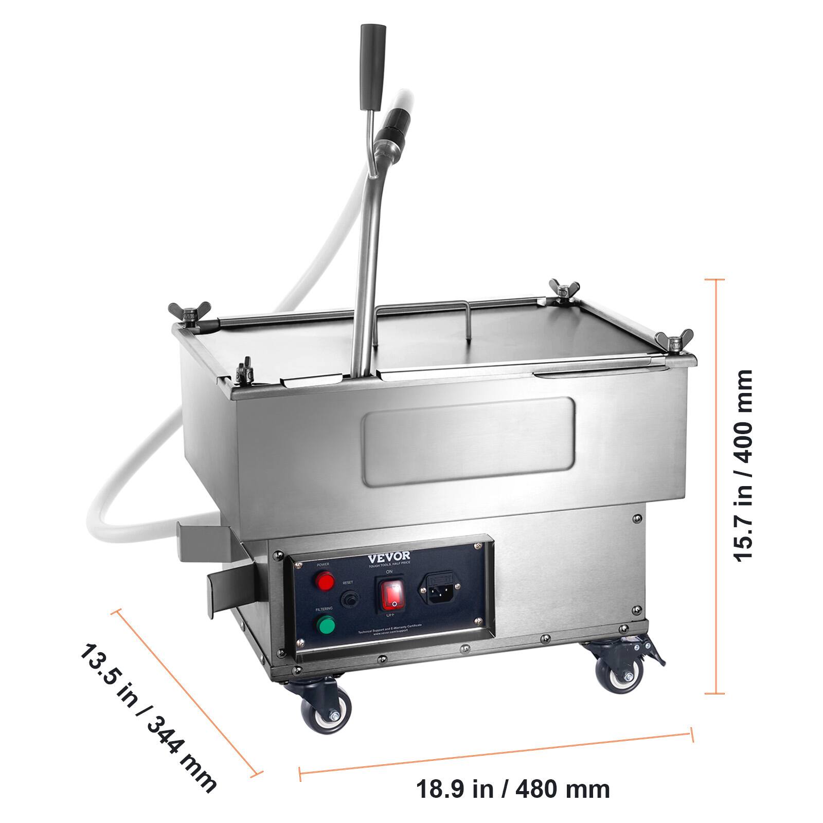 VEVOR mm 400  
15.7 in / 400 mm  
13.5 in / 344 mm  
18.9 in / 480 mm