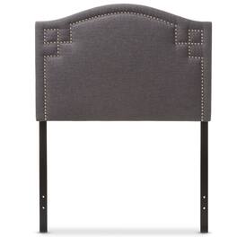 Baxton Studio - Aubrey Modern and Contemporary Fabric Upholstered Twin Size Headboard - Dark Gray