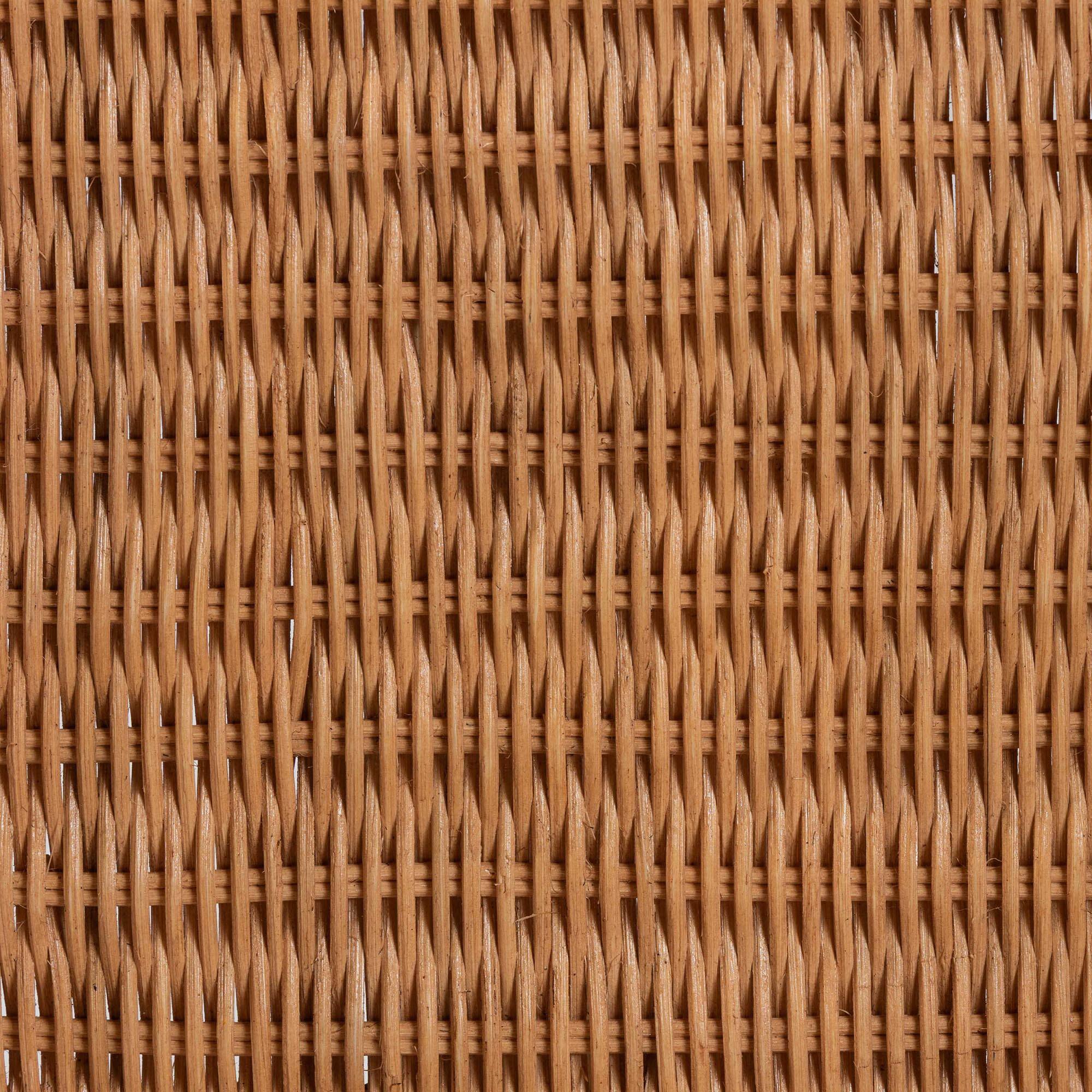 Alt View 3. bali & pari - Abigale Natural Rattan Dining Chair - Handwoven Wicker Accent Chair with Arms and Openwork Frame - Light Honey.
