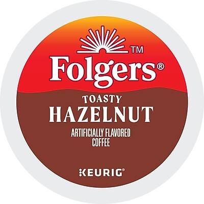 Folgers  
Toasty Hazelnut  
Artificially Flavored Coffee  
Keurig