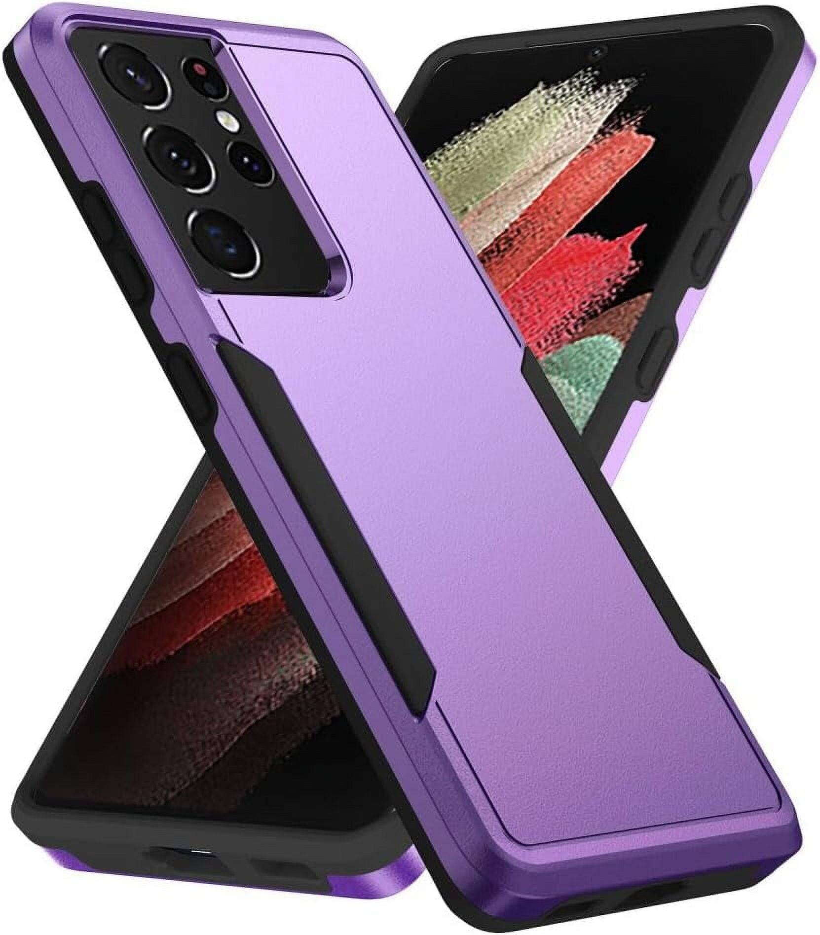 Entronix - Galaxy S23 Ultra Case - Sleek Soft-Touch Dual-Layer Protection - Purple