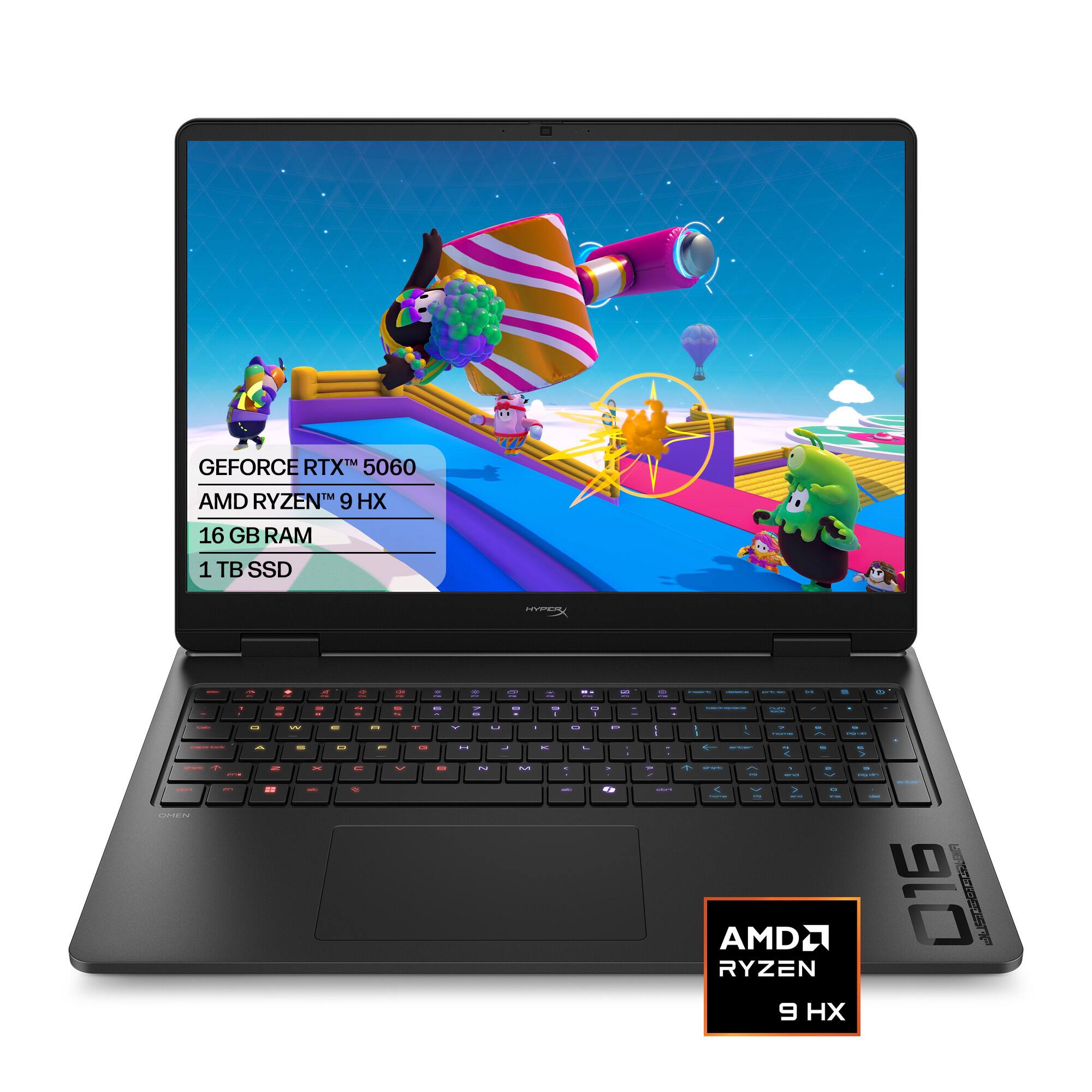 GEFORCE RTX 5060  
AMD RYZEN 9 HX  
16 GB RAM  
1 TB SSD
