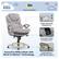 Angle. Serta - Upholstered Back in Motion Health & Wellness Office Chair with Adjustable Arms - Fabric - Light Gray.