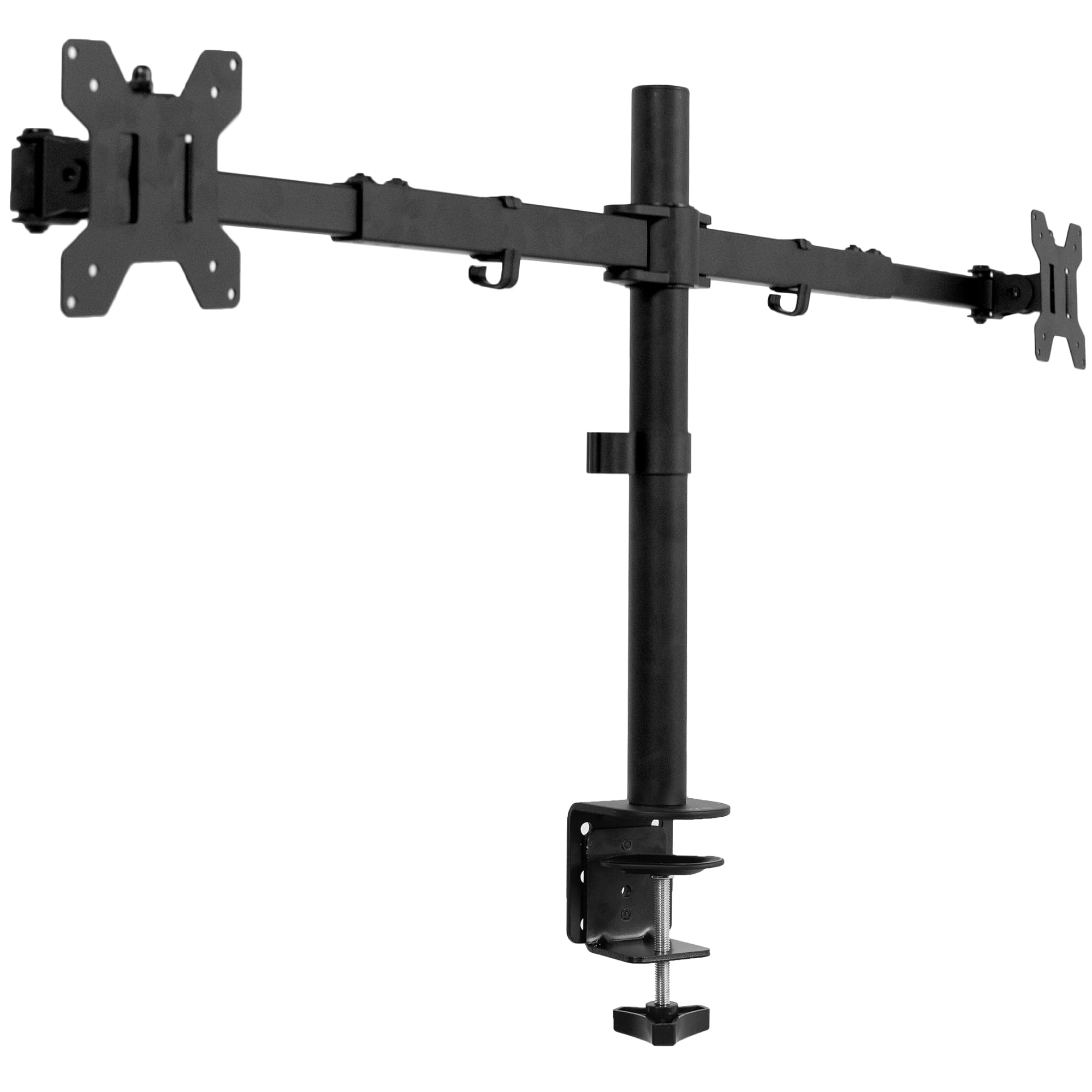 Front. ThinkLink Electronic - Dual Ultra Wide Lcd Led Monitor Desk Mount Heavy Duty Adjustable Telescoping Arms Flush Wall Setup Fits - Black 27" to 38".