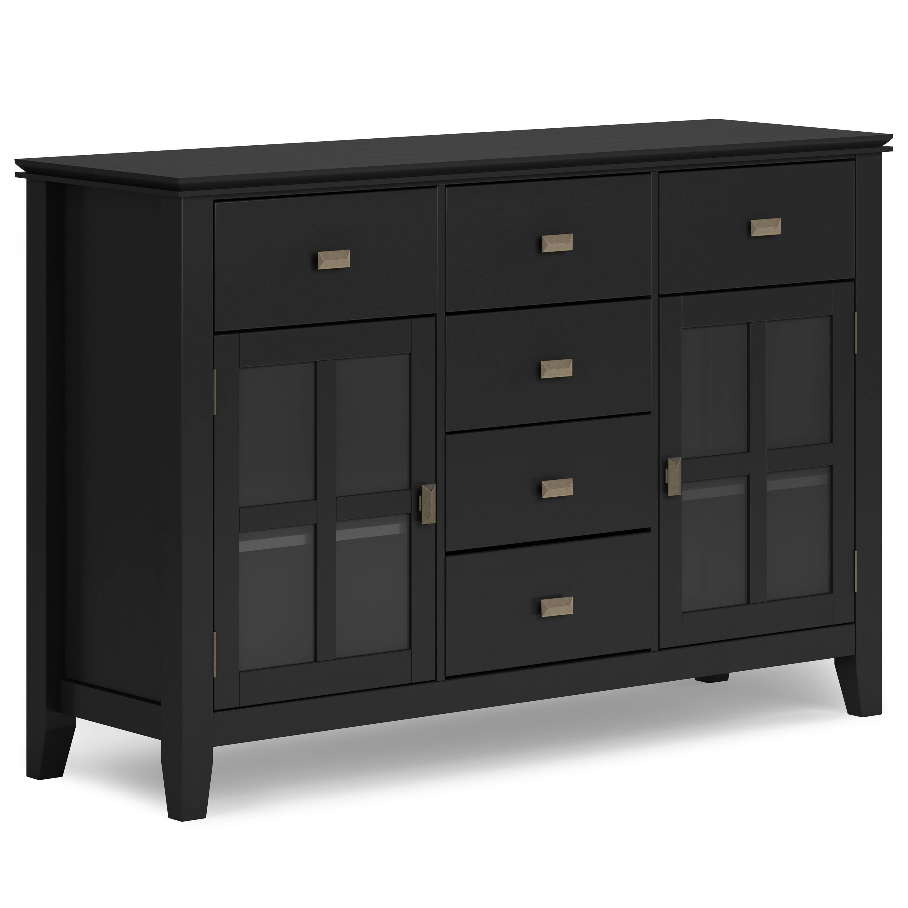 Front. Simpli Home - Artisan Sideboard Buffet - Black.
