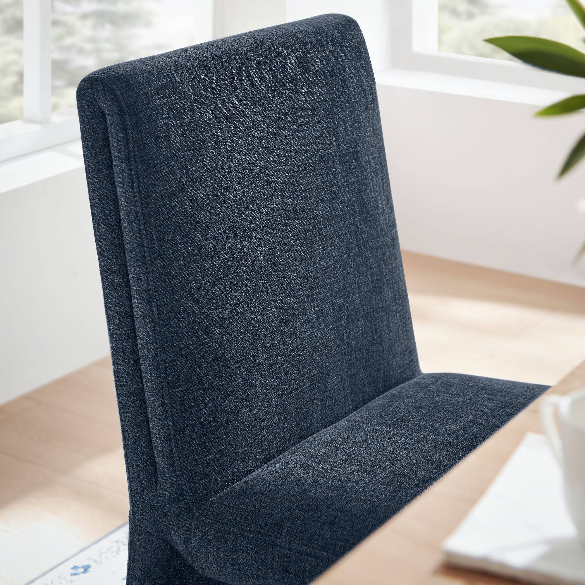 Alt View 5. Modway - Emory Fabric Upholstered Dining Side Chair by Modway - Blue.