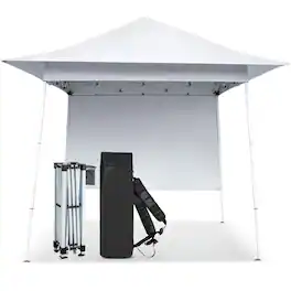 Resenkos - 8x8ft Beveled Oxford Cloth Folding Shed With Plastic Sprayed Iron Pipes - White canopy and White tubes