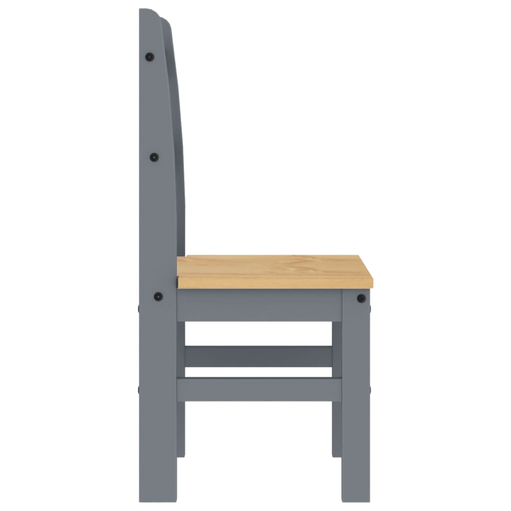 Alt View 5. Boyel Living - Gray Minimalist Desig Set of 2 Solid Pine Wood Dining Chairs - Gray.