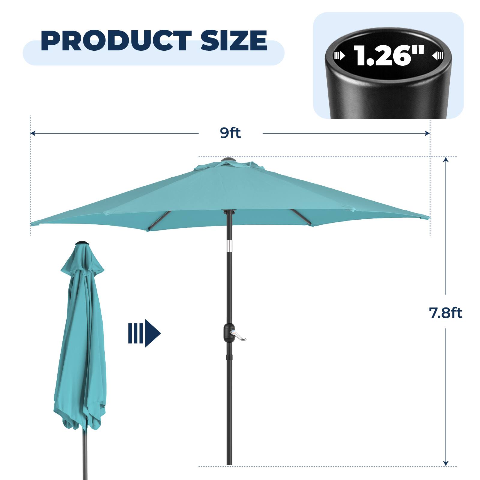 PRODUCT SIZE

1.26" 9ft 7.8ft