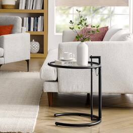 Eileen Gray Metal Side Table by Modway - Black