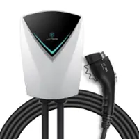 Lectron - J1772 Level 2 NEMA 14-50/Hardwired Electric Vehicle (EV) Charging Station- up to 48A (240V)-16' - White - Front_Zoom