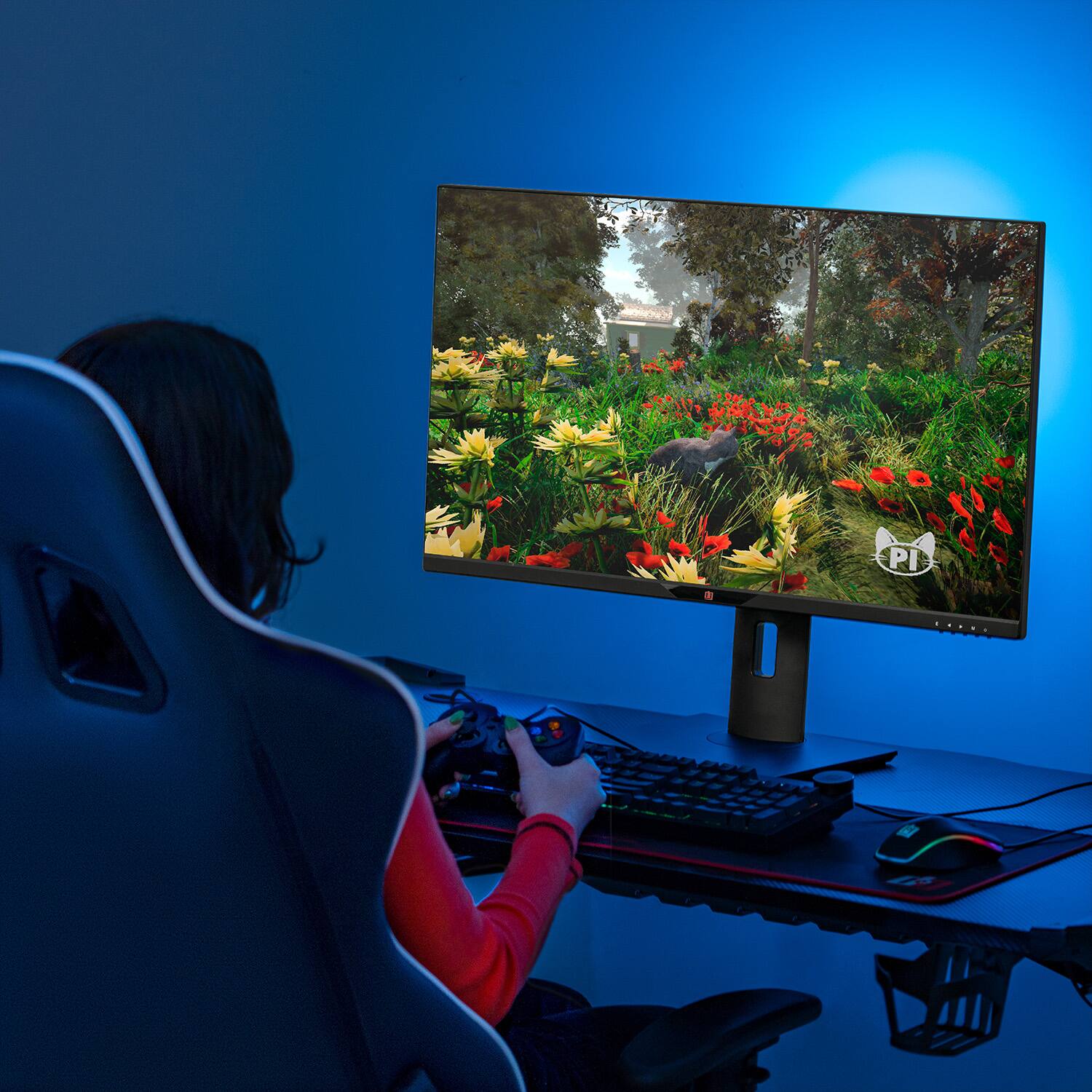 Alt View 5. Deco Gear - 28" 4K Ultrawide IPS Monitor VM284K - Black.