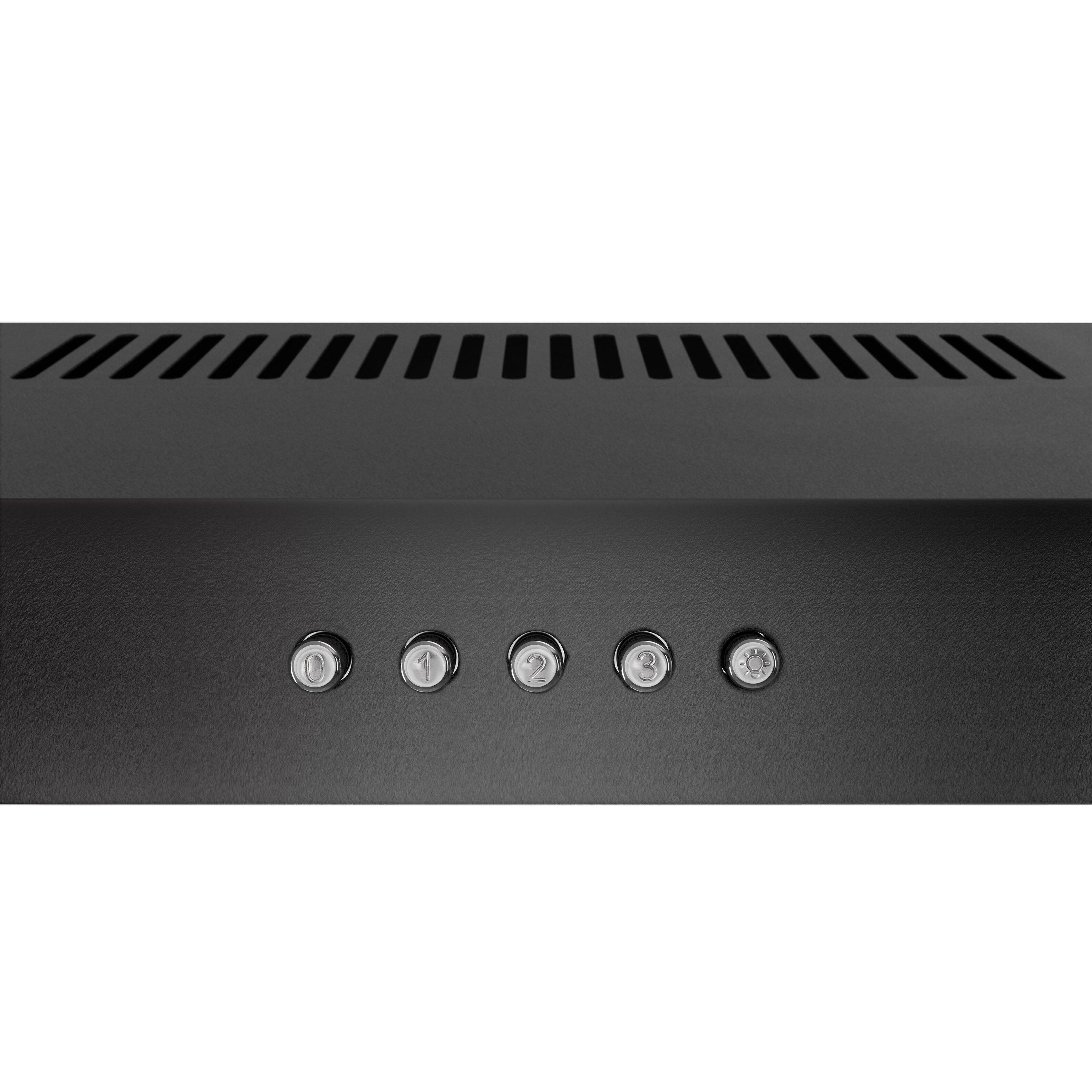 Alt View 5. Streamline - 36 in. Cosenza Ductless Undermount 80 CFM Range Hood, Mesh Filters, Push Button Control, LED Light - Grit Black.