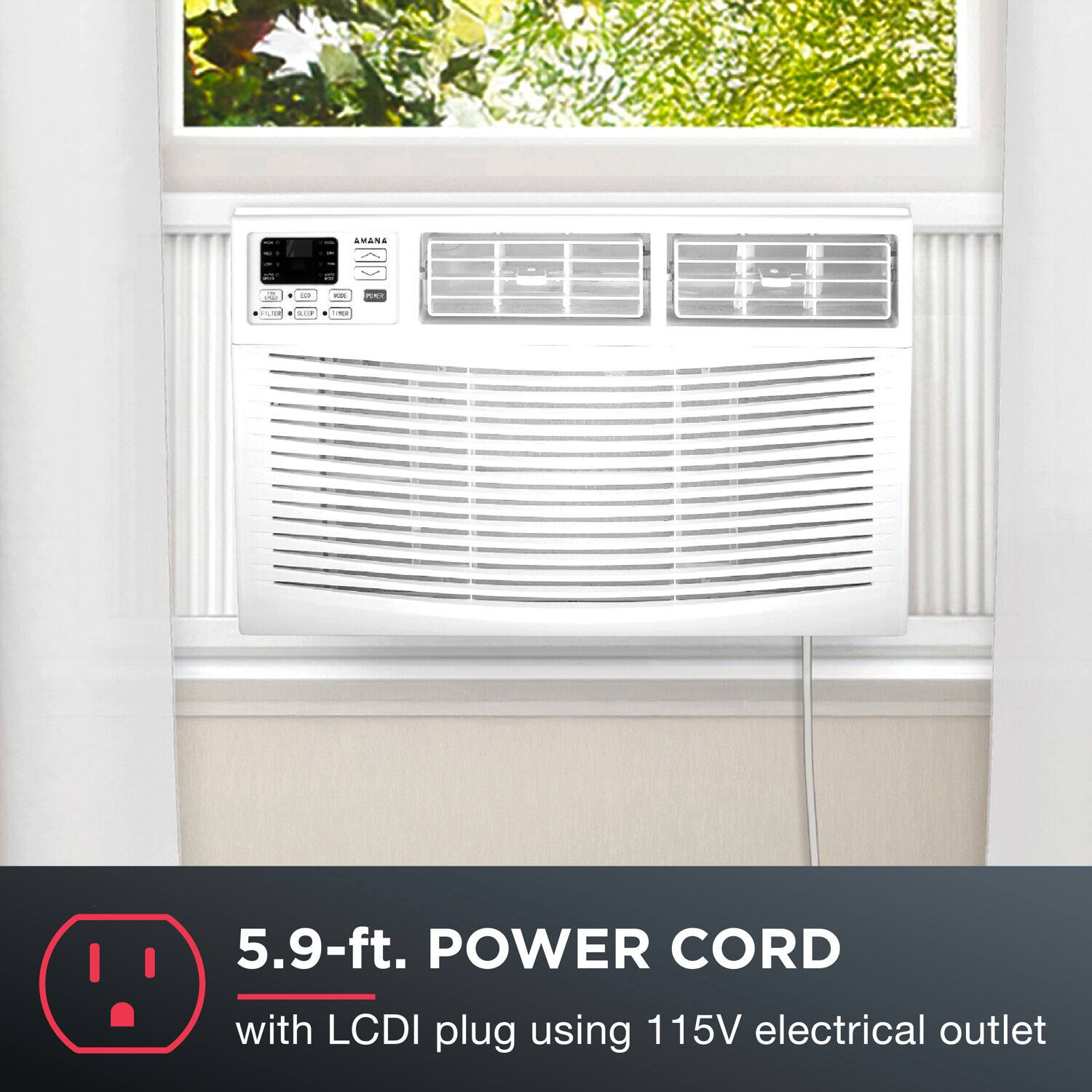 AMANA - 2 -. - FL . - 5.9-ft. POWER CORD with LC DI plug using 115V electrical outlet