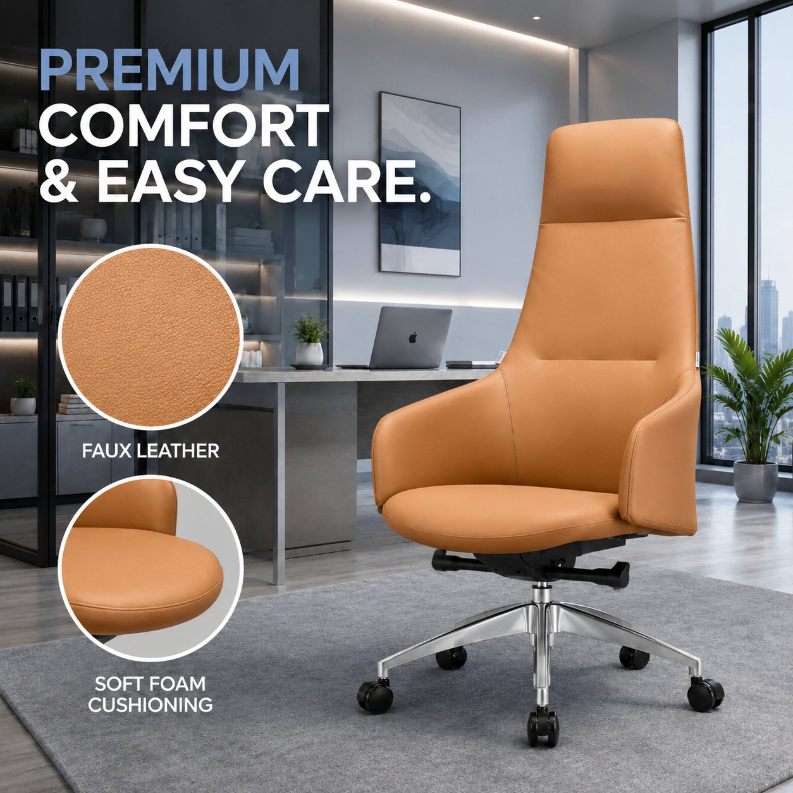 PREMIUM COMFORT & EASY CARE.
FAUX LEATHER
SOFT FOAM CUSHIONING