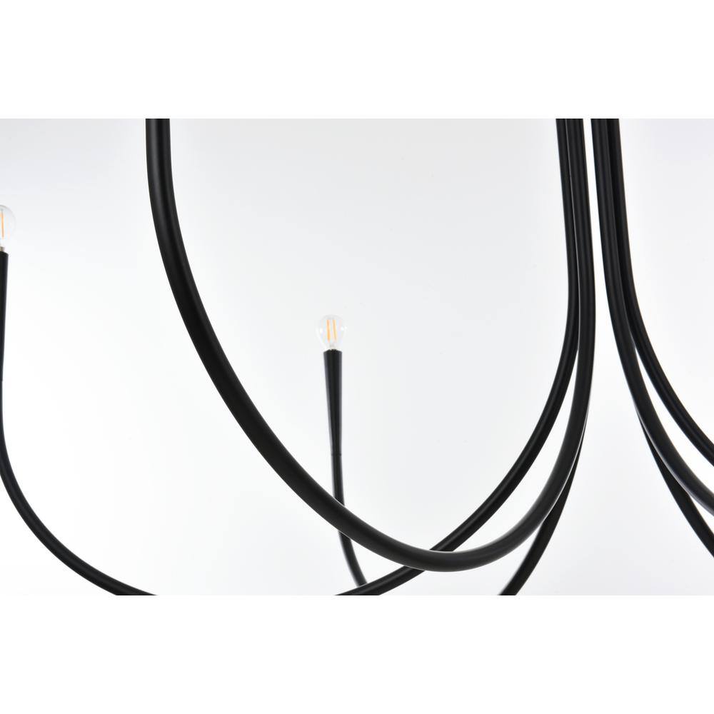 Back. Living District - Layne 50 inch chandelier in Black - Black.