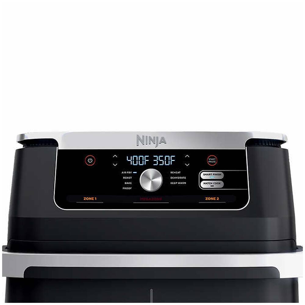 NINJA

400F 350F

AIR FRY  
ROAST  
BAKE  
PROOF  
DEHYDRATE  
KEEP WARM  
SMART FINISH  
MATCH COOK  

ZONE 1  
ZONE 2