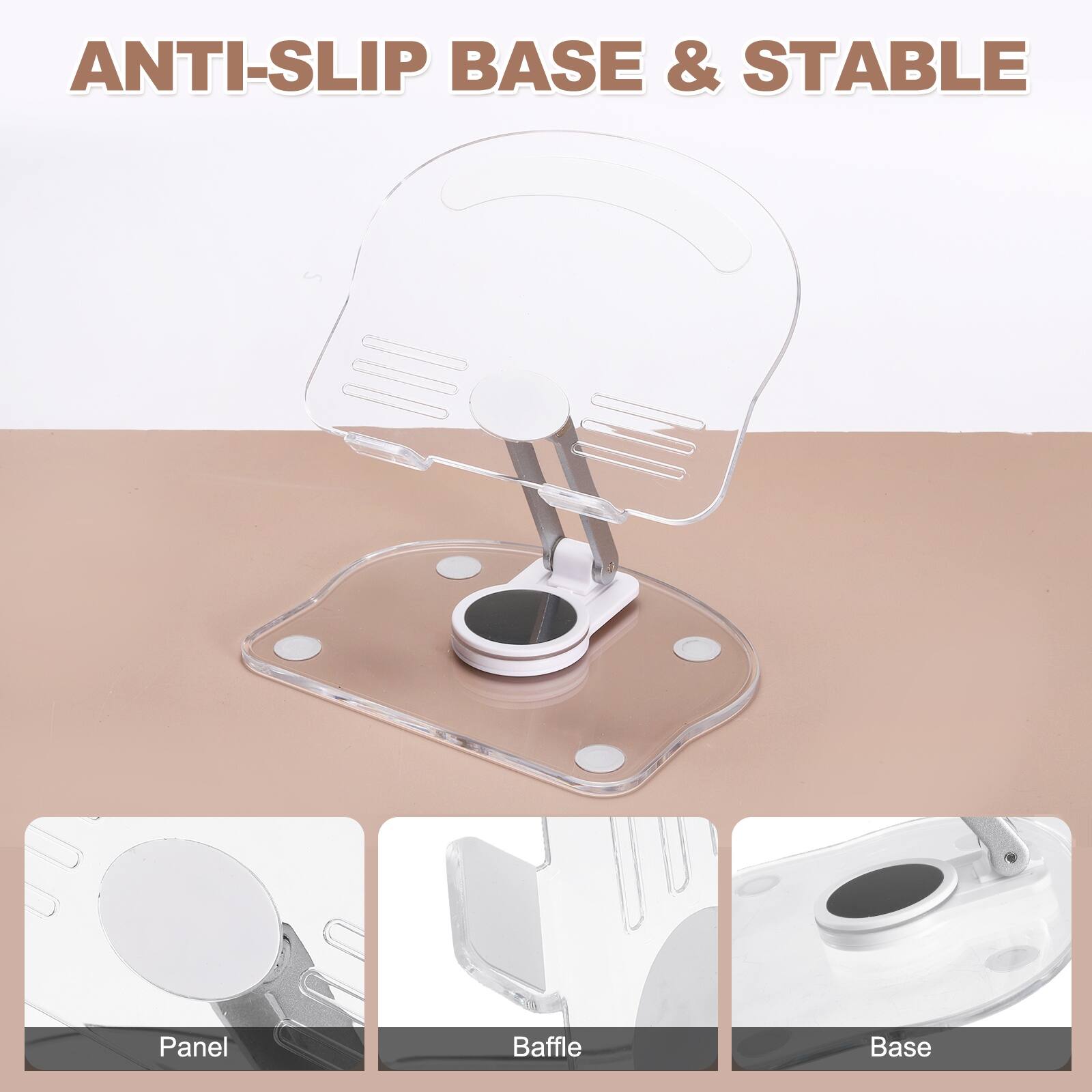 ANTI-SLIP BASE & STABLE

Panel  
Baffle  
Base